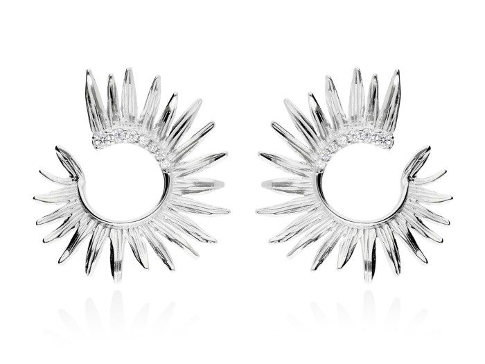 Earrings Brut  in golden silver