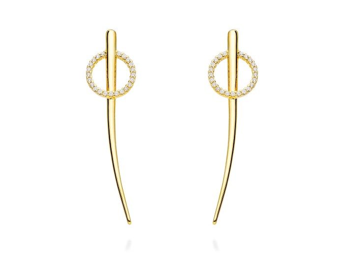 Earrings Reims  in golden silver