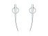 Pendientes de plata largo de pincho