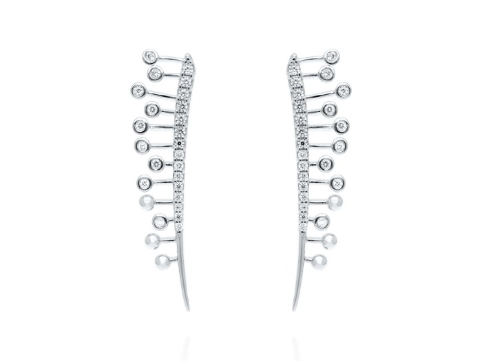 Earrings Champagne  maxi  in golden silver