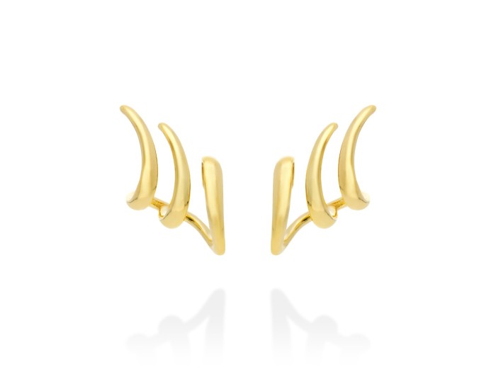 Pendientes de plata trepador triple aro