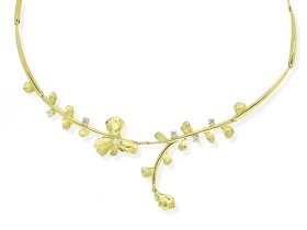 Halskette Guipur  in silber vergoldet