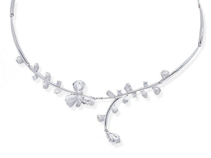 Halskette Guipur  in silber vergoldet