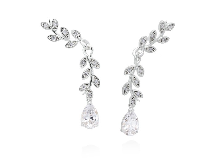 Pendientes de plata trepador hiedra