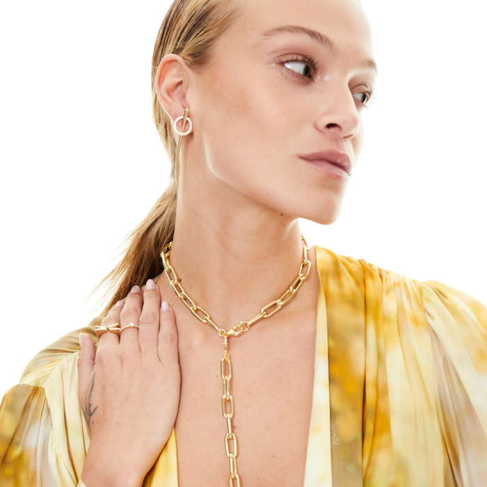 Earrings Reims  in golden silver