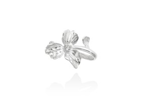 Earcuff de plata flor