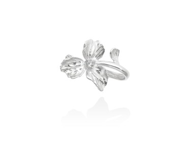 Earcuff de plata flor
