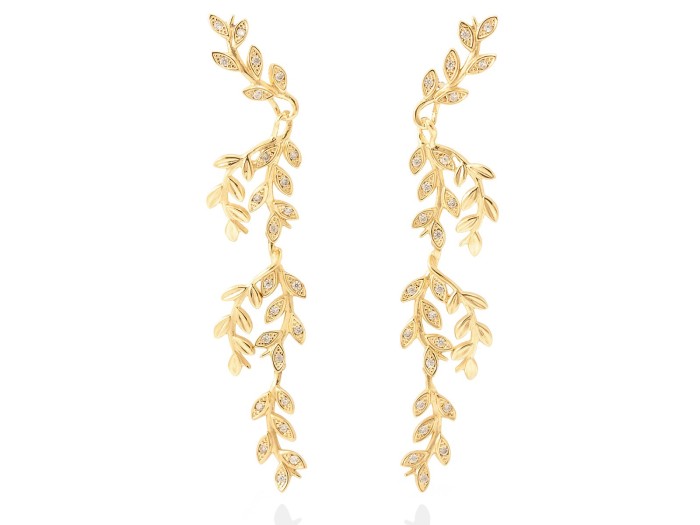 Earrings HIEDRA  in golden silver