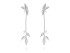 Pendientes de plata largos hiedra
