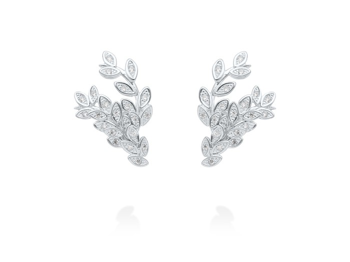 Pendientes de plata trepador hiedra