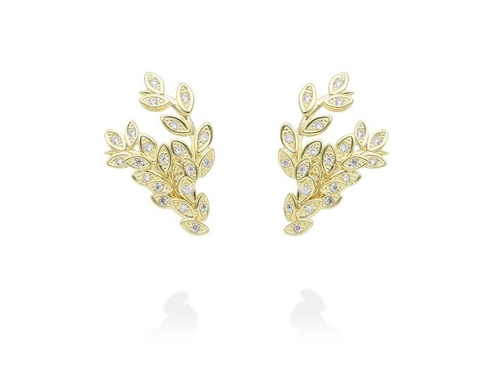 Pendientes de plata trepador hiedra