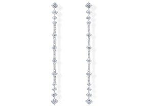 Pendientes de plata riviere largo