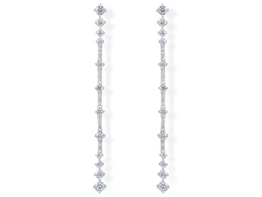 Earrings CLAUDIA White in silver