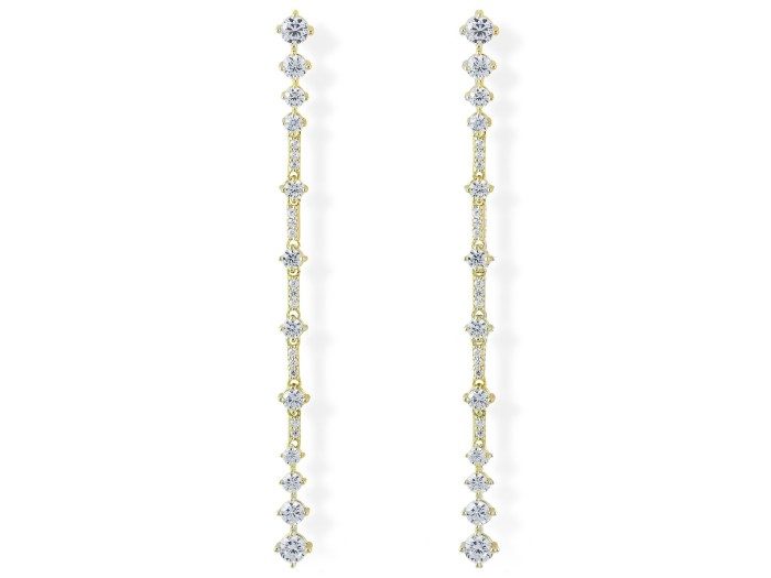 Pendientes de plata riviere largo