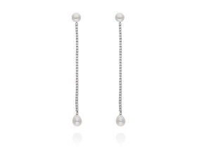 Earrings Rivere Perla  in silver