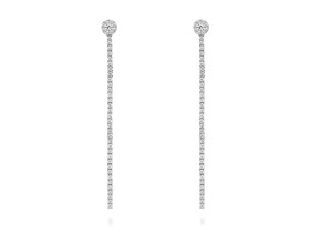 Earrings RIVIERE  in  silver