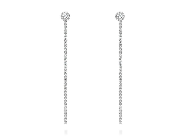 Earrings RIVIERE  in  silver