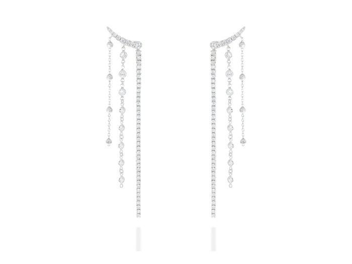 Climber Earring RIVIERE  in silver
