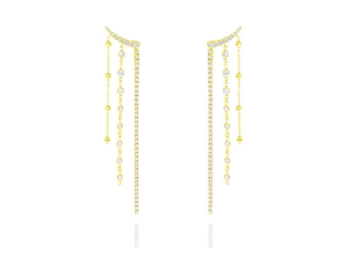 Climber Earring RIVIERE  in silver