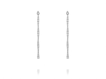 Pendientes de plata riviere lágrima