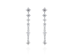 Earrings CLAUDIA White in silver