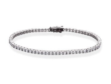 Pulsera de plata riviere