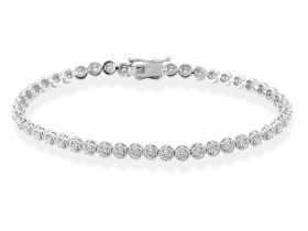 Pulsera de plata riviere romántica
