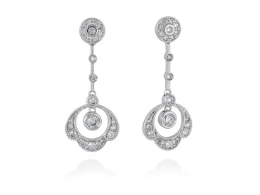 Pendientes de plata victorianos
