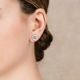 Ohrringe CARLA Weiß in silber