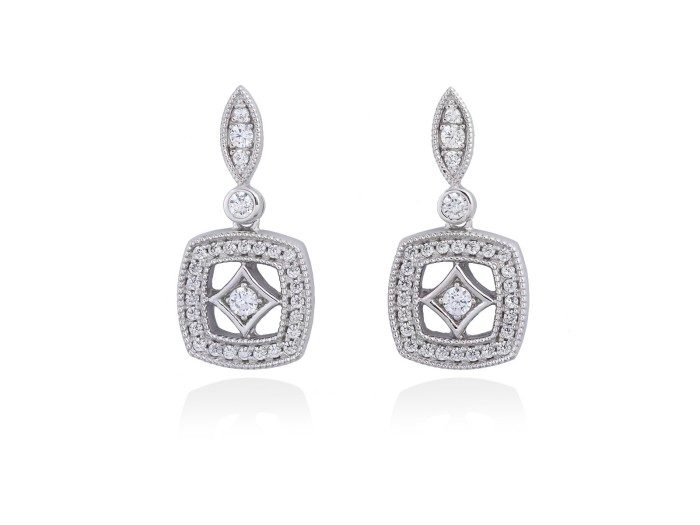 Ohrringe LORENA Weiß in silber