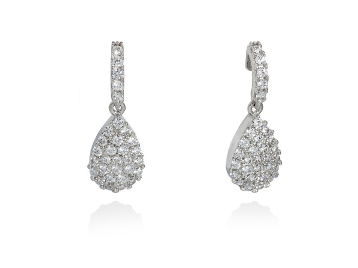 Pendientes de plata lágrima