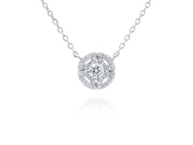 Halskette MEGAN Weiß in silber