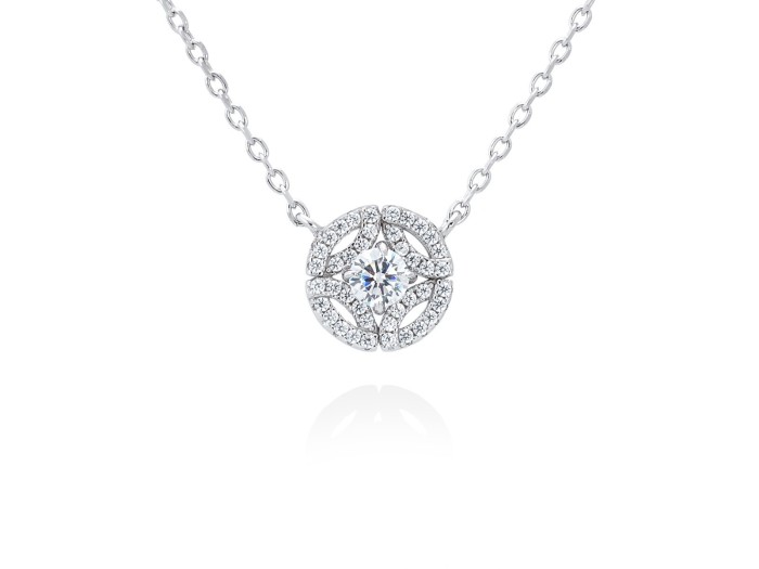 Halskette MEGAN Weiß in silber