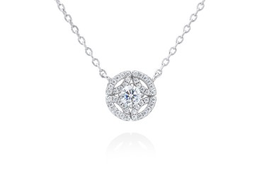 Halskette MEGAN Weiß in silber