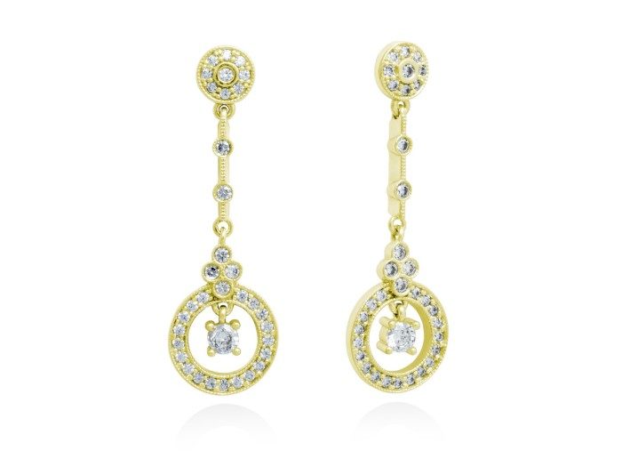 Earrings DANIELA White in silver