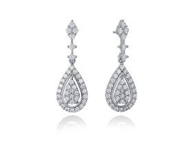 Earrings MARIAN White in silver
