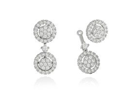 Earrings BIARRITZ White in silver
