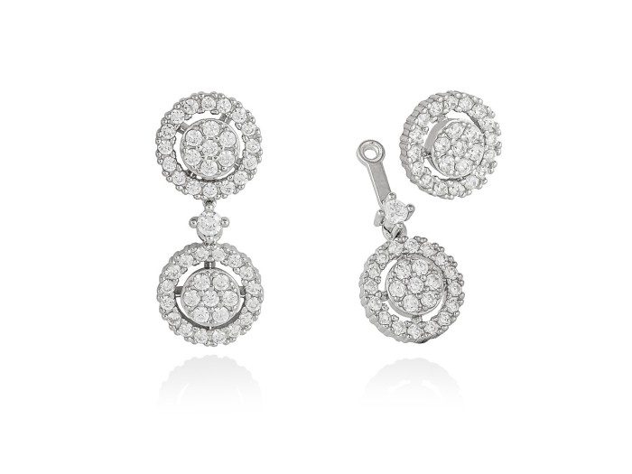 Earrings BIARRITZ White in silver