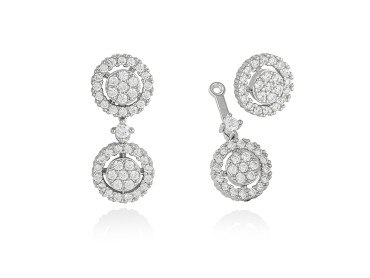 Earrings BIARRITZ White in silver