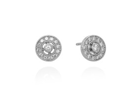 Earrings VIENA White in silver