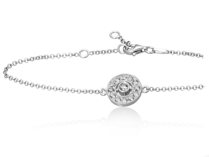 Pulsera novia clásica en plata