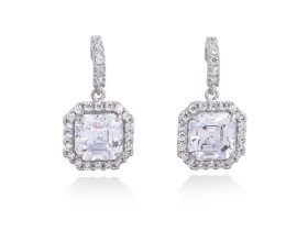 Earrings WEBSTER White in silver