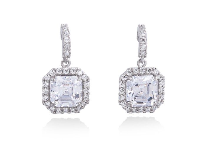 Earrings WEBSTER White in silver