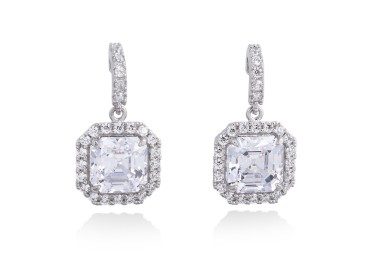 Ohrringe WEBSTER Weiß in silber