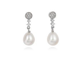 Pendientes de plata con perla