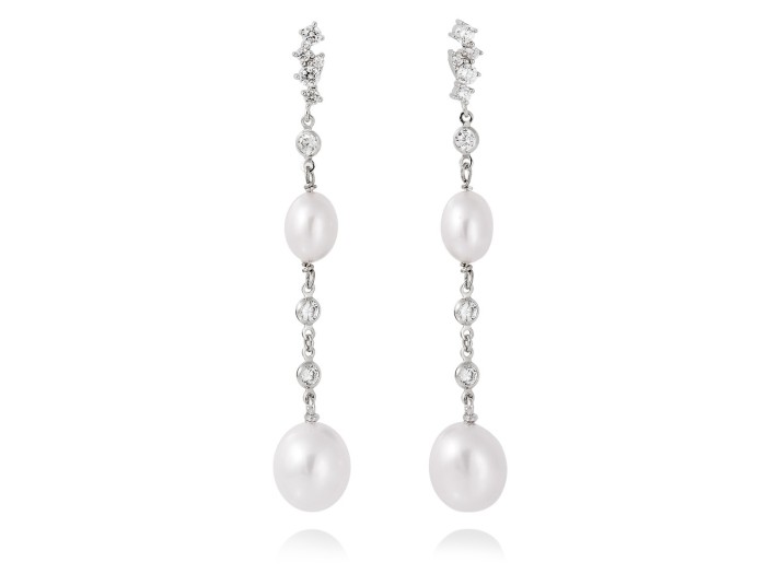 Ohrringe CARLOTA perle in silber