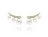 Pendientes de plata trepador con perlas