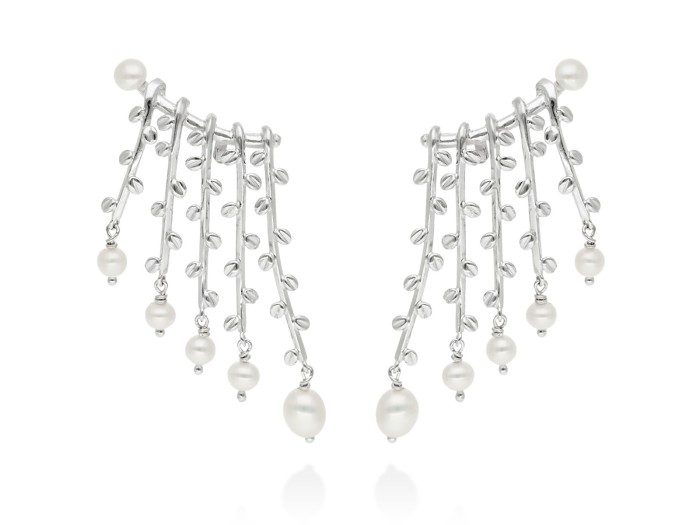 Earrings Rocío XL  in golden silver