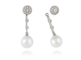 Earrings DANIELA Pearl in silver