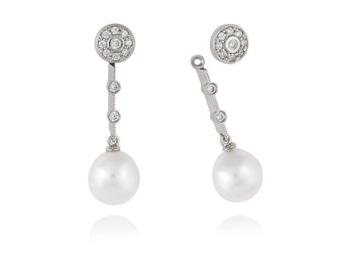 Earrings DANIELA Pearl in silver
